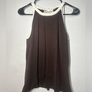 Brown halter top